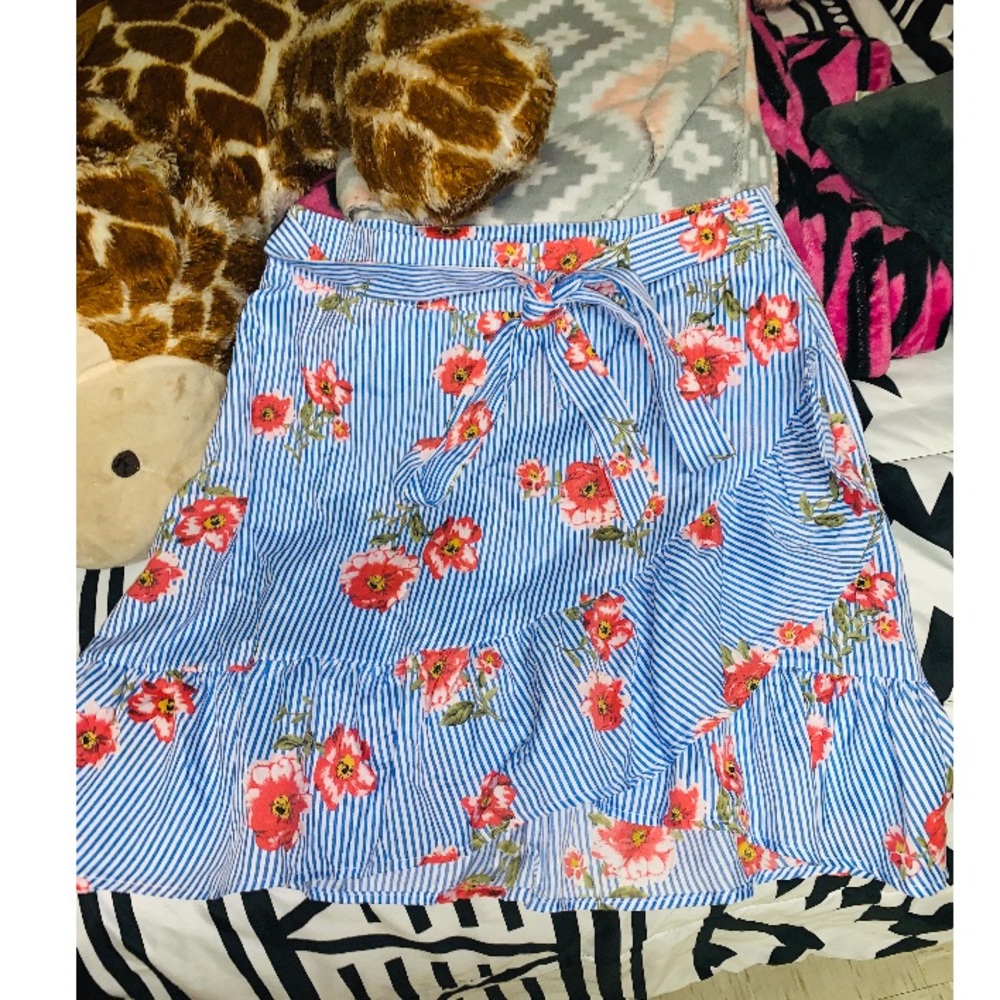 Floral blue skirt🌸